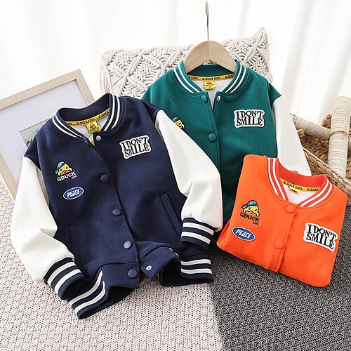 Kids Boys Jacket Outerwear Letter Long Sleeve Coat Sport Active Cool Green Orange Navy Blue Winter 3-12 Years
Kids Boys Jacket Outerwear Letter Long Sleeve Coat Sport Active Cool Green Orange Navy Blue Winter 3-12 Years