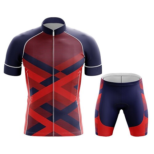 21Grams Men's Cycling Jersey with Shorts Short Sleeve Mountain Bike MTB Road Bike Cycling Red Geometic Bike Clothing Suit 3D Pad Breathable Quick Dry Moisture Wicking Back Pocket Polyester Spandex
21Grams Men's Cycling Jersey with Shorts Short Sleeve Mountain Bike MTB Road Bike Cycling Red Geometic Bike Clothing Suit 3D Pad Breathable Quick Dry Moisture Wicking Back Pocket Polyester Spandex