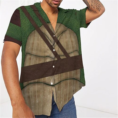 Men's Shirt 3D Print Graphic Patterned Turndown Street Casual Button-Down Print Short Sleeve Tops Designer Casual Fashion Breathable Green / Summer / Spring / Summer
Men's Shirt 3D Print Graphic Patterned Turndown Street Casual Button-Down Print Short Sleeve Tops Designer Casual Fashion Breathable Green / Summer / Spring / Summer