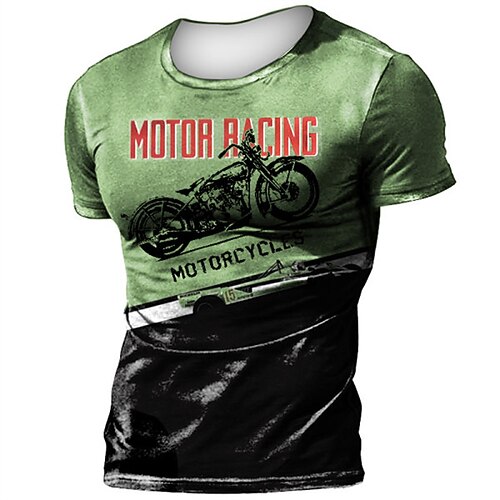 Men's Unisex T shirt Tee 3D Print Graphic Prints Motorcycle Crew Neck Street Daily Print Short Sleeve Tops Designer Casual Vintage Big and Tall Green / Summer / Summer
Men's Unisex T shirt Tee 3D Print Graphic Prints Motorcycle Crew Neck Street Daily Print Short Sleeve Tops Designer Casual Vintage Big and Tall Green / Summer / Summer