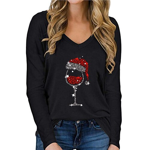 Women's Blouse Shirt Blue Army Green Gray Beer Patchwork Long Sleeve Christmas Casual Casual Christmas V Neck Long Loose Fit S
Women's Blouse Shirt Blue Army Green Gray Beer Patchwork Long Sleeve Christmas Casual Casual Christmas V Neck Long Loose Fit S