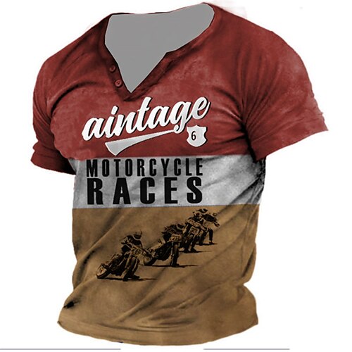 Men's Unisex T shirt Tee 3D Print Color Block Graphic Prints Letter V Neck Street Daily Button-Down Print Short Sleeve Tops Designer Casual Fashion Big and Tall Red / Summer
Men's Unisex T shirt Tee 3D Print Color Block Graphic Prints Letter V Neck Street Daily Button-Down Print Short Sleeve Tops Designer Casual Fashion Big and Tall Red / Summer