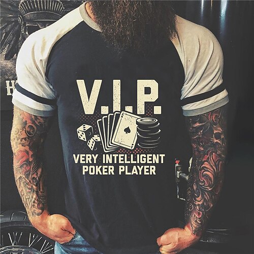 Men's T shirt Tee Graphic Patterned Color Block Poker Round Neck Street Daily Patchwork Print Short Sleeve Tops Designer Casual Fashion Comfortable Black / Summer
Men's T shirt Tee Graphic Patterned Color Block Poker Round Neck Street Daily Patchwork Print Short Sleeve Tops Designer Casual Fashion Comfortable Black / Summer