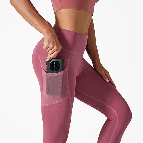 Women's Leggings High Waist Workout Pants Side Pockets Bottoms Tummy Control Butt Lift Dark Pink Black Purple Yoga Fitness Gym Workout Sports Activewear High Elasticity Athletic Athleisure Wear
Women's Leggings High Waist Workout Pants Side Pockets Bottoms Tummy Control Butt Lift Dark Pink Black Purple Yoga Fitness Gym Workout Sports Activewear High Elasticity Athletic Athleisure Wear