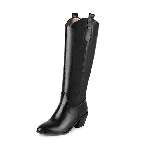 Women's Boots Daily Cowboy Boots Mid Calf Boots Winter Chunky Heel Pointed Toe Casual PU Leather Loafer Solid Colored Black Beige
Women's Boots Daily Cowboy Boots Mid Calf Boots Winter Chunky Heel Pointed Toe Casual PU Leather Loafer Solid Colored Black Beige