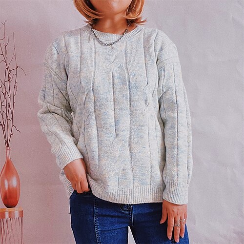 Women's Pullover Sweater Jumper Crochet Knit Knitted Tie Dye Crew Neck Stylish Casual Daily Going out Fall Winter Blue Pink S M L / Long Sleeve
Women's Pullover Sweater Jumper Crochet Knit Knitted Tie Dye Crew Neck Stylish Casual Daily Going out Fall Winter Blue Pink S M L / Long Sleeve