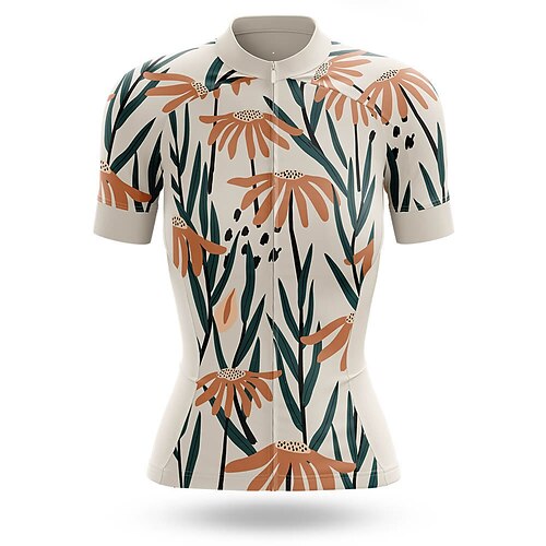 21Grams Women's Cycling Jersey Short Sleeve Bike Top with 3 Rear Pockets Mountain Bike MTB Road Bike Cycling Breathable Quick Dry Moisture Wicking Reflective Strips White Floral Botanical Polyester
21Grams Women's Cycling Jersey Short Sleeve Bike Top with 3 Rear Pockets Mountain Bike MTB Road Bike Cycling Breathable Quick Dry Moisture Wicking Reflective Strips White Floral Botanical Polyester