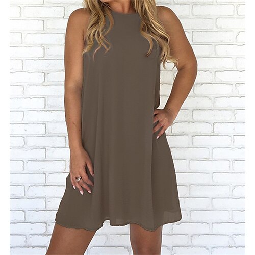 Women's Shift Dress Mini Dress Green Black Blue Sleeveless Pure Color Mesh Spring Summer Crew Neck Basic 2022 S M L XL XXL 3XL 4XL 5XL
Women's Shift Dress Mini Dress Green Black Blue Sleeveless Pure Color Mesh Spring Summer Crew Neck Basic 2022 S M L XL XXL 3XL 4XL 5XL