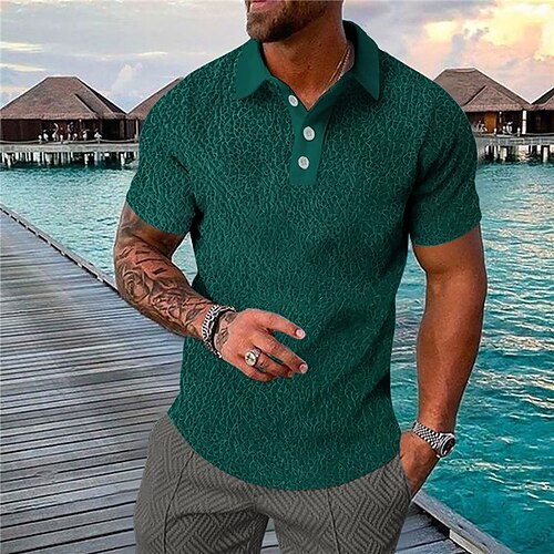 Men's Collar Polo Shirt Golf Shirt Graphic Turndown Green 3D Print Outdoor Street Short Sleeves Button-Down Print Clothing Apparel Fashion Designer Casual Breathable / Summer / Spring / Summer
Men's Collar Polo Shirt Golf Shirt Graphic Turndown Green 3D Print Outdoor Street Short Sleeves Button-Down Print Clothing Apparel Fashion Designer Casual Breathable / Summer / Spring / Summer