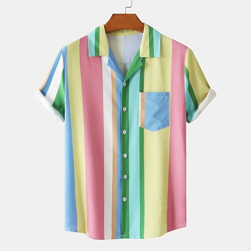 Homens Camisa Social Listrado Aberto para a Lateral A B C D E Casual Feriado Manga Curta Roupa Tropical
Homens Camisa Social Listrado Aberto para a Lateral A B C D E Casual Feriado Manga Curta Roupa Tropical