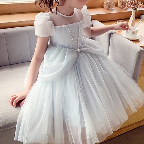 Kids Girls' Dress Solid Colored A Line Dress Midi Dress Party Cotton Short Sleeve Cute Dress 2-8 Years Spring Light Blue
Kids Girls' Dress Solid Colored A Line Dress Midi Dress Party Cotton Short Sleeve Cute Dress 2-8 Years Spring Light Blue