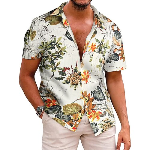 Men's Shirt 3D Print Floral Turndown Street Casual Button-Down Print Short Sleeves Tops Casual Fashion Breathable Comfortable Beige
Men's Shirt 3D Print Floral Turndown Street Casual Button-Down Print Short Sleeves Tops Casual Fashion Breathable Comfortable Beige