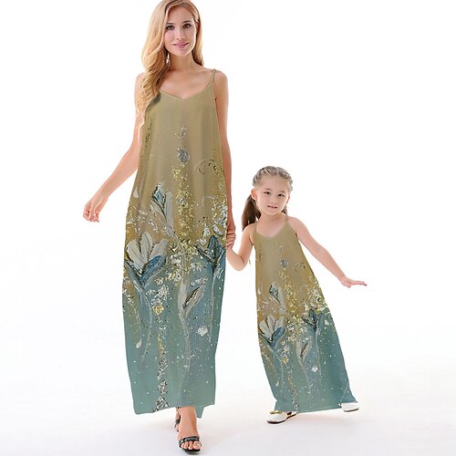 Mommy and Me Dresses Floral Causal Backless Yellow Sleeveless Maxi Strap Dress Active Matching Outfits
Mommy and Me Dresses Floral Causal Backless Yellow Sleeveless Maxi Strap Dress Active Matching Outfits