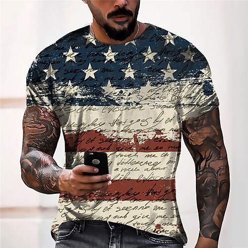 Men's Unisex T shirt Tee 3D Print Graphic Prints National Flag Crew Neck Street Daily Print Short Sleeve Tops Designer Casual Big and Tall Sports Beige / Summer
Men's Unisex T shirt Tee 3D Print Graphic Prints National Flag Crew Neck Street Daily Print Short Sleeve Tops Designer Casual Big and Tall Sports Beige / Summer