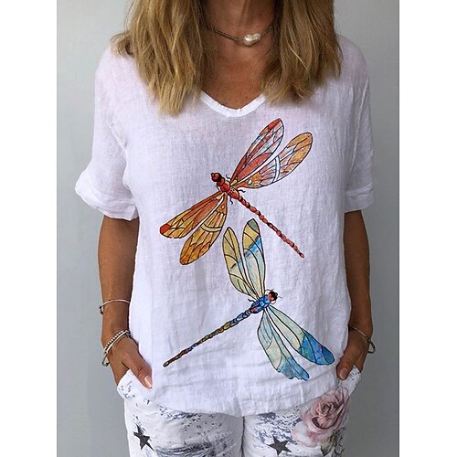Women's T shirt Tee Graphic Patterned Casual Weekend Painting T shirt Tee Short Sleeve Print Round Neck Basic Essential White S / 3D Print
Women's T shirt Tee Graphic Patterned Casual Weekend Painting T shirt Tee Short Sleeve Print Round Neck Basic Essential White S / 3D Print