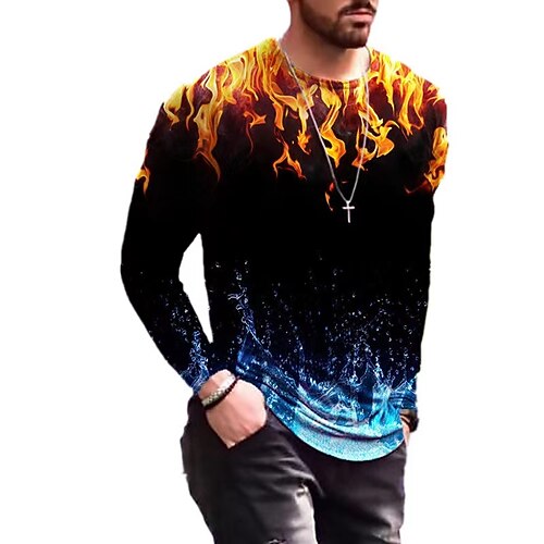 Men's Unisex T shirt Tee 3D Print Graphic Prints Flame Crew Neck Street Daily Print Short Sleeve Tops Designer Casual Big and Tall Sports Gray Orange / Summer / Summer
Men's Unisex T shirt Tee 3D Print Graphic Prints Flame Crew Neck Street Daily Print Short Sleeve Tops Designer Casual Big and Tall Sports Gray Orange / Summer / Summer
