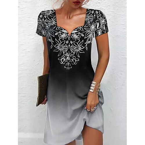 Damen Etuikleid Schwarzgrau Kurzarm Blumen Bedruckt Frühling Sommer Quadratischer Ausschnitt Lockere Passform S M L XL XXL 3XL
Damen Etuikleid Schwarzgrau Kurzarm Blumen Bedruckt Frühling Sommer Quadratischer Ausschnitt Lockere Passform S M L XL XXL 3XL