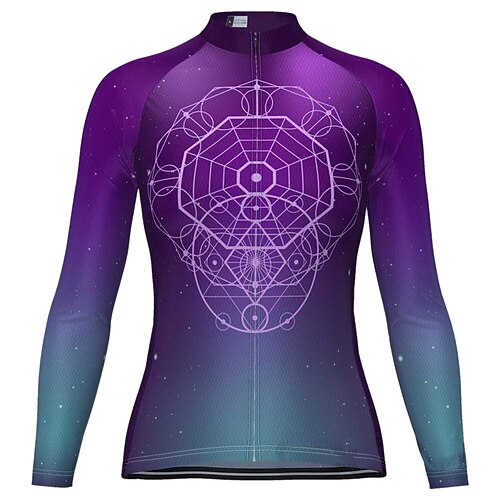 21Grams Women's Cycling Jersey Long Sleeve Bike Top with 3 Rear Pockets Mountain Bike MTB Road Bike Cycling Breathable Quick Dry Moisture Wicking Purple Graphic Patterned Spandex Polyester Sports
21Grams Women's Cycling Jersey Long Sleeve Bike Top with 3 Rear Pockets Mountain Bike MTB Road Bike Cycling Breathable Quick Dry Moisture Wicking Purple Graphic Patterned Spandex Polyester Sports