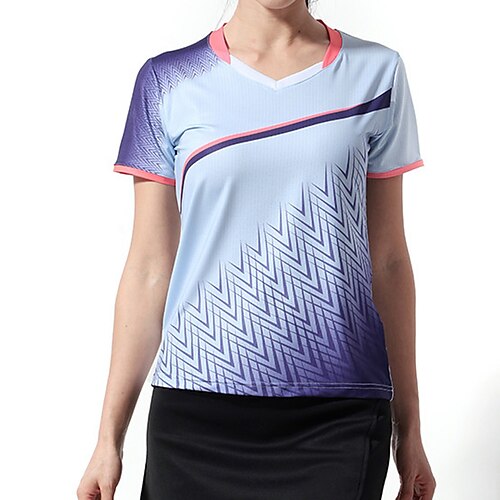 Women's Tennis Shirt Athletic Shirt Breathable Quick Dry Moisture Wicking Short Sleeve T Shirt Regular Fit V Neck Printed Summer Gym Workout Tennis Badminton / Micro-elastic / Lightweight
Women's Tennis Shirt Athletic Shirt Breathable Quick Dry Moisture Wicking Short Sleeve T Shirt Regular Fit V Neck Printed Summer Gym Workout Tennis Badminton / Micro-elastic / Lightweight