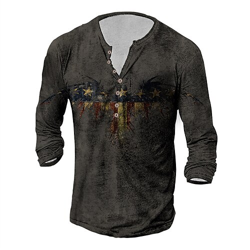 Men's Henley Shirt T shirt Tee 3D Print Graphic Patterned Henley Street Daily Button-Down Print Long Sleeve Tops Casual Fashion Comfortable Brown
Men's Henley Shirt T shirt Tee 3D Print Graphic Patterned Henley Street Daily Button-Down Print Long Sleeve Tops Casual Fashion Comfortable Brown