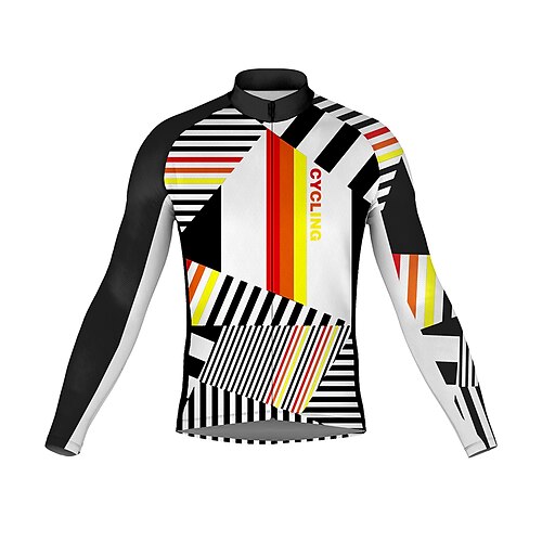 21Grams Men's Cycling Jersey Long Sleeve Bike Top with 3 Rear Pockets Mountain Bike MTB Road Bike Cycling Breathable Quick Dry Moisture Wicking Reflective Strips Black Stripes Polyester Spandex Sports
21Grams Men's Cycling Jersey Long Sleeve Bike Top with 3 Rear Pockets Mountain Bike MTB Road Bike Cycling Breathable Quick Dry Moisture Wicking Reflective Strips Black Stripes Polyester Spandex Sports