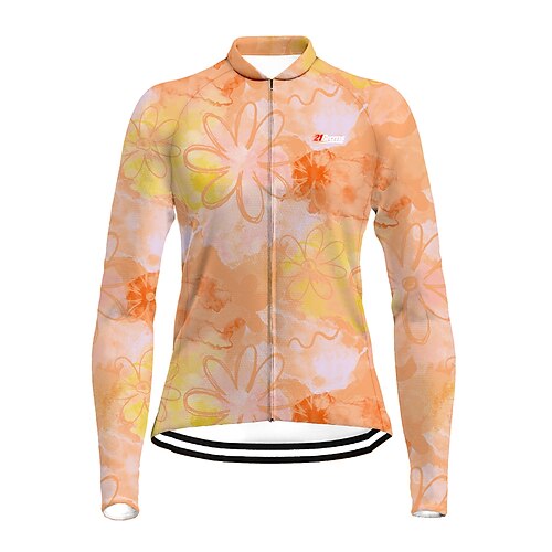 21Grams Women's Cycling Jersey Long Sleeve Bike Top with 3 Rear Pockets Mountain Bike MTB Road Bike Cycling Breathable Quick Dry Moisture Wicking Yellow Floral Botanical Spandex Polyester Sports
21Grams Women's Cycling Jersey Long Sleeve Bike Top with 3 Rear Pockets Mountain Bike MTB Road Bike Cycling Breathable Quick Dry Moisture Wicking Yellow Floral Botanical Spandex Polyester Sports
