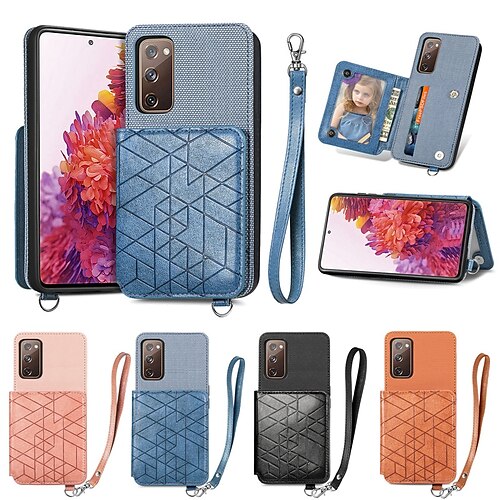 Phone Case For Samsung Galaxy Wallet Card A73 A53 A33 S22 Ultra Plus S21 FE S20 with Wrist Strap Card Holder Slots Kickstand Solid Colored Geometric Pattern PU Leather
Phone Case For Samsung Galaxy Wallet Card A73 A53 A33 S22 Ultra Plus S21 FE S20 with Wrist Strap Card Holder Slots Kickstand Solid Colored Geometric Pattern PU Leather