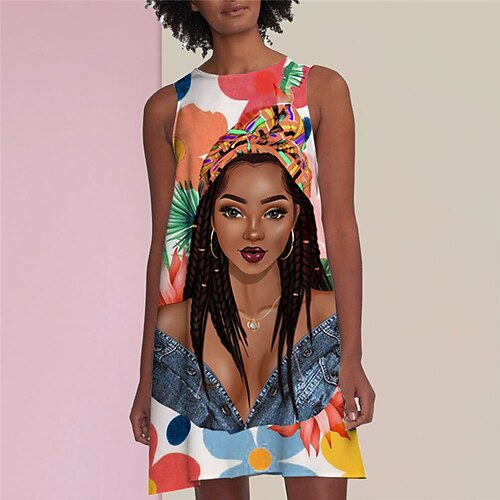 Women's Shift Dress Short Mini Dress White Rainbow Brown Sleeveless Print Abstract Print Spring Summer Round Neck Vacation Fashion 2022 S M L XL XXL 3XL 4XL 5XL
Women's Shift Dress Short Mini Dress White Rainbow Brown Sleeveless Print Abstract Print Spring Summer Round Neck Vacation Fashion 2022 S M L XL XXL 3XL 4XL 5XL