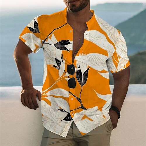 Men's Shirt 3D Print Floral Stand Collar Casual Daily Button-Down Print Short Sleeve Tops Designer Casual Fashion Comfortable Yellow / Sports
Men's Shirt 3D Print Floral Stand Collar Casual Daily Button-Down Print Short Sleeve Tops Designer Casual Fashion Comfortable Yellow / Sports