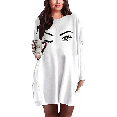 Women's Plus Size Casual Dress Graphic Crew Neck Print Long Sleeve Fall Winter Casual Short Mini Dress Causal Daily Dress
Women's Plus Size Casual Dress Graphic Crew Neck Print Long Sleeve Fall Winter Casual Short Mini Dress Causal Daily Dress