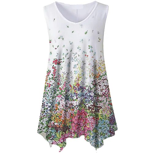 Women's Plus Size Tops Tank Top Floral Print Sleeveless Crewneck Streetwear Daily Holiday Cotton Spandex Jersey Spring Summer Green White
Women's Plus Size Tops Tank Top Floral Print Sleeveless Crewneck Streetwear Daily Holiday Cotton Spandex Jersey Spring Summer Green White