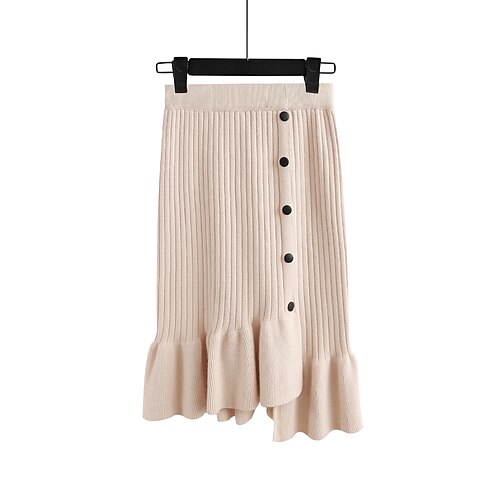 Women's Streetwear Skirts Office / Career Casual Daily Solid Colored Ruffle Black Gray Khaki One-Size / Asymmetrical
Women's Streetwear Skirts Office / Career Casual Daily Solid Colored Ruffle Black Gray Khaki One-Size / Asymmetrical