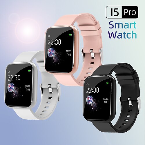 

iMosi I5 Pro Smart Watch 1.3 inch Smartwatch Fitness Running Watch Bluetooth Pedometer Sleep Tracker Sedentary Reminder Compatible with Android iOS Women Men Long Standby IP 67 34mm Watch Case