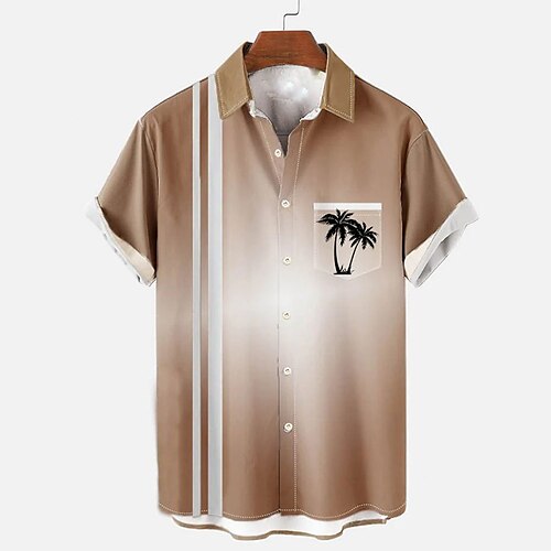 Men's Shirt 3D Print Striped Coconut Tree Turndown Street Daily 3D Button-Down Short Sleeve Tops Casual Fashion Breathable Comfortable Yellow
Men's Shirt 3D Print Striped Coconut Tree Turndown Street Daily 3D Button-Down Short Sleeve Tops Casual Fashion Breathable Comfortable Yellow