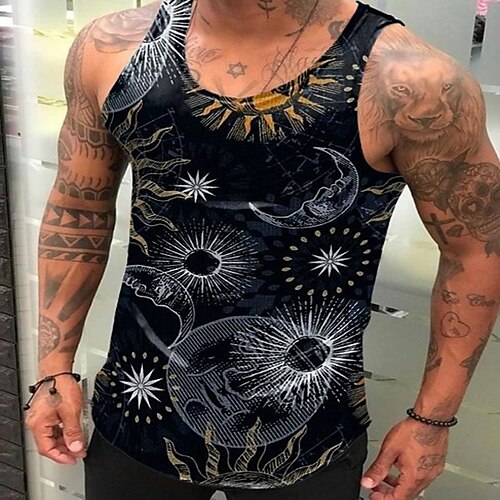 Men's Tank Top Vest 3D Print Graphic Prints Moon Crew Neck Street Casual 3D Print Sleeveless Tops Fashion Breathable Comfortable Big and Tall Black / Summer / Spring / Summer
Men's Tank Top Vest 3D Print Graphic Prints Moon Crew Neck Street Casual 3D Print Sleeveless Tops Fashion Breathable Comfortable Big and Tall Black / Summer / Spring / Summer