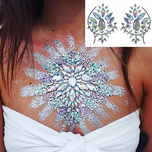 1 pcs 3D Shiny Crystal Girl Temporary Tattoo Sticker Chest Acrylic Rhinestone Chest Sticker Diamond Strip Carnival Party Chest Ornamen
1 pcs 3D Shiny Crystal Girl Temporary Tattoo Sticker Chest Acrylic Rhinestone Chest Sticker Diamond Strip Carnival Party Chest Ornamen