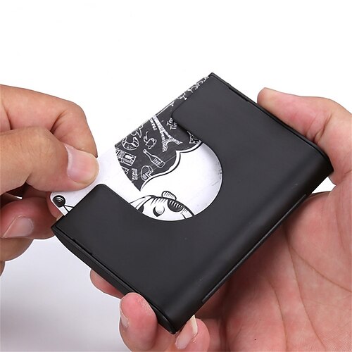 Men and Women Business Card Holder Business Large Capacity Black Titanium Stainless Steel Business Card Case Metal Creative
Men and Women Business Card Holder Business Large Capacity Black Titanium Stainless Steel Business Card Case Metal Creative