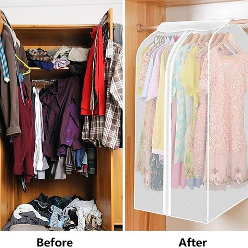 1 pc housse anti-poussière entièrement transparente pour vêtements type suspendu transparent garde-robe domestique manteau couverture longue poche suspendue
1 pc housse anti-poussière entièrement transparente pour vêtements type suspendu transparent garde-robe domestique manteau couverture longue poche suspendue