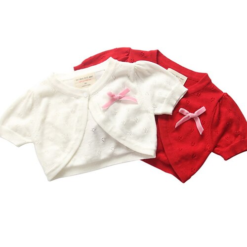 Kids Girls' Cardigan Solid Color School Short Sleeve Active Cotton 2-8 Years Fall Red White
Kids Girls' Cardigan Solid Color School Short Sleeve Active Cotton 2-8 Years Fall Red White