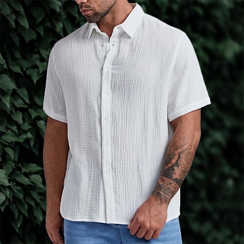 Men's Shirt Solid Color Turndown White Street Daily Long Sleeve Button-Down Clothing Apparel Fashion Designer Casual Comfortable / Beach
Men's Shirt Solid Color Turndown White Street Daily Long Sleeve Button-Down Clothing Apparel Fashion Designer Casual Comfortable / Beach
