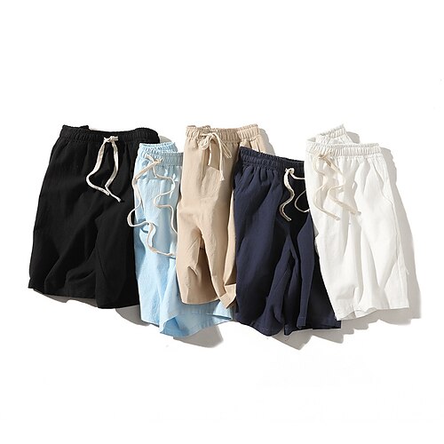 Men's Classic Style Fashion Active Shorts Drawstring Elastic Waist Short Pants Sports Outdoor Casual Micro-elastic Solid Color Cotton Blend Comfort Breathable Mid Waist White Black Khaki Sky Blue
Men's Classic Style Fashion Active Shorts Drawstring Elastic Waist Short Pants Sports Outdoor Casual Micro-elastic Solid Color Cotton Blend Comfort Breathable Mid Waist White Black Khaki Sky Blue