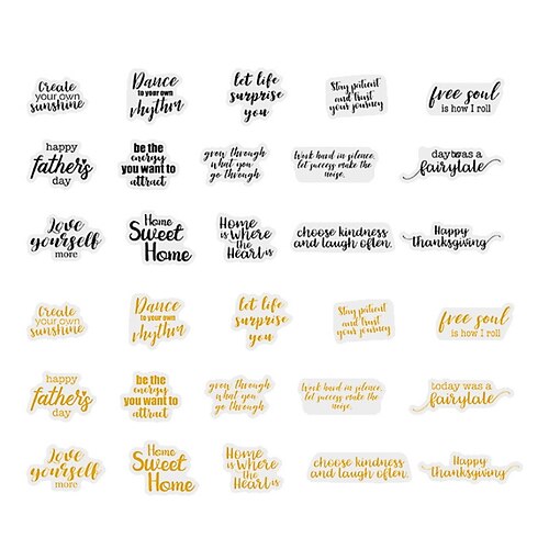 60pcs Word / Phrase Stickers for School Office Business Waterproof Self-adhesive Aesthetic Luxury for Women Men Girls
60pcs Word / Phrase Stickers for School Office Business Waterproof Self-adhesive Aesthetic Luxury for Women Men Girls