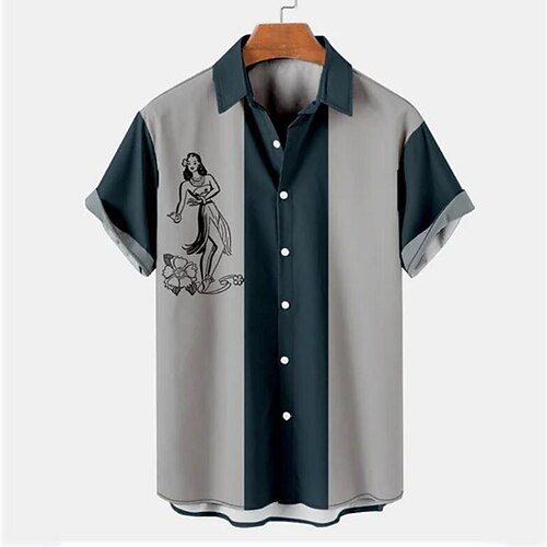 Men's Shirt 3D Print Floral Striped Portrait Turndown Street Casual Button-Down Print Short Sleeves Tops Designer Casual Fashion Breathable Navy Blue / Summer / Spring / Summer
Men's Shirt 3D Print Floral Striped Portrait Turndown Street Casual Button-Down Print Short Sleeves Tops Designer Casual Fashion Breathable Navy Blue / Summer / Spring / Summer