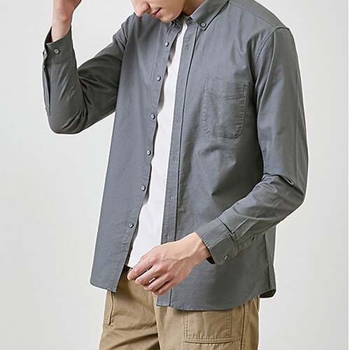 Men's Shirt Dress Shirt Solid Color Turndown Sea Blue Olive Green Blue Pink Yellow Street Daily Long Sleeve Button-Down Clothing Apparel Fashion Casual Comfortable / Beach
Men's Shirt Dress Shirt Solid Color Turndown Sea Blue Olive Green Blue Pink Yellow Street Daily Long Sleeve Button-Down Clothing Apparel Fashion Casual Comfortable / Beach