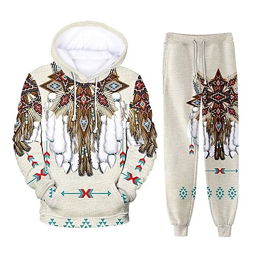 Men's Tracksuit Hoodies Set Graphic Patterned 2 Piece Print Sports Outdoor Casual Sports 3D Print Sportswear Basic Essential Hoodies Sweatshirts Beige
Men's Tracksuit Hoodies Set Graphic Patterned 2 Piece Print Sports Outdoor Casual Sports 3D Print Sportswear Basic Essential Hoodies Sweatshirts Beige