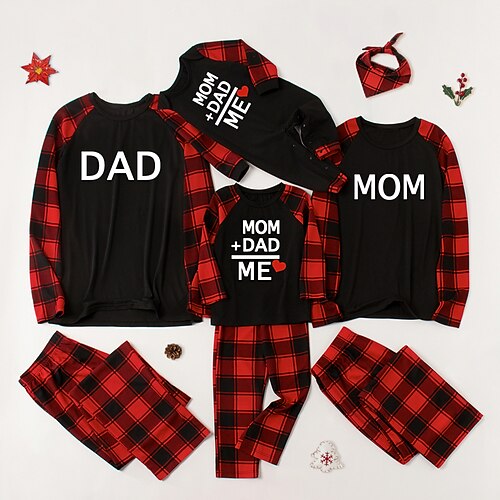 Christmas Pajamas Ugly Family Set Graphic Plaid Letter Patchwork Dark Red Long Sleeve Mom Dad and Me Mom Dad and Me Daily Matching Outfits Spring Fall Print
Christmas Pajamas Ugly Family Set Graphic Plaid Letter Patchwork Dark Red Long Sleeve Mom Dad and Me Mom Dad and Me Daily Matching Outfits Spring Fall Print