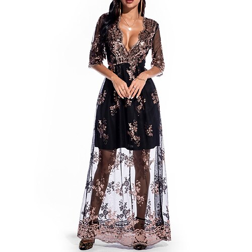 Women's Party Dress Maxi long Dress Green Black Pink Champagne Long Sleeve Floral Sequins Mesh Print Spring Summer V Neck Party Elegant 2022 S M L XL
Women's Party Dress Maxi long Dress Green Black Pink Champagne Long Sleeve Floral Sequins Mesh Print Spring Summer V Neck Party Elegant 2022 S M L XL