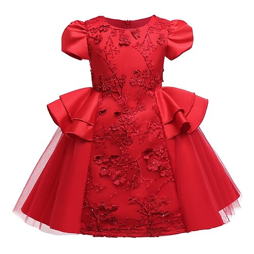 Kids Little Girls' Dress Solid Colored Skater Dress Special Occasion Daily Mesh Red Knee-length Short Sleeve Elegant Cute Dresses Spring Summer Slim 3-10 Years
Kids Little Girls' Dress Solid Colored Skater Dress Special Occasion Daily Mesh Red Knee-length Short Sleeve Elegant Cute Dresses Spring Summer Slim 3-10 Years