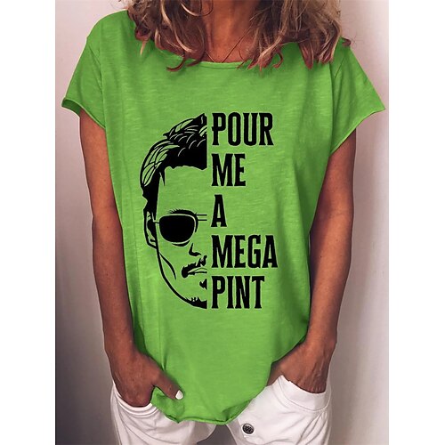Women's T shirt Tee Letter Casual Daily T shirt Tee Short Sleeve Print Round Neck Basic Essential Green Black Blue S
Women's T shirt Tee Letter Casual Daily T shirt Tee Short Sleeve Print Round Neck Basic Essential Green Black Blue S