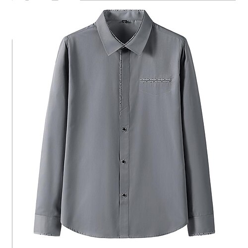 Men's Shirt Solid Color Classic Collar Casual Work Embroidered Long Sleeve Tops Business White Black Gray
Men's Shirt Solid Color Classic Collar Casual Work Embroidered Long Sleeve Tops Business White Black Gray